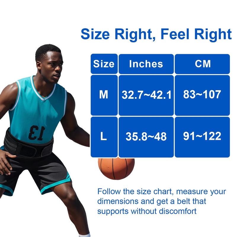 SI Joint Belt for Men – Strong Pelvic and Hip Support Belt with Widened Side Straps – Sacroiliac Pain Relief and Stability for Work, Heavy Lifting, Sciatica, and Daily Back Support Medium