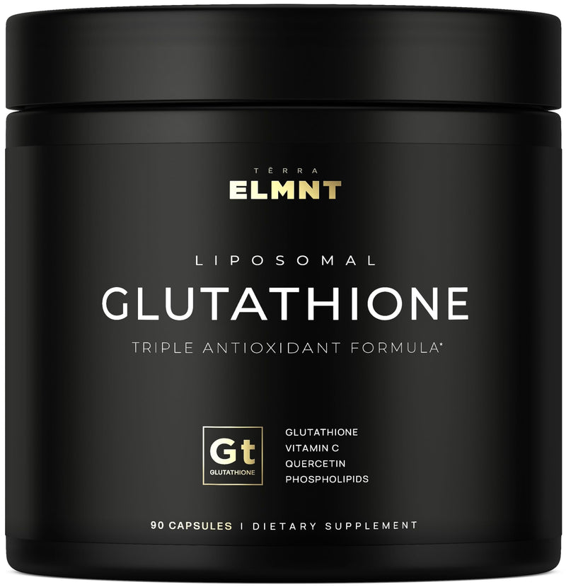 [Australia] - ELMNT 2150mg Super Antioxidant Liposomal Glutathione Supplement w. Vitamin C, Quercetin & Reduced L Glutathione 1000mg - Proven Complex for Best Absorption, Detox, Skin Glow + Immune - 90 Pills 