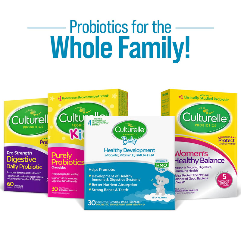 Culturelle Baby Healthy Development Probiotic, Vitamin D, HMO & DHA Packets, Helps Promote a Healthy Immune System & Digestive System* in Babies & Kids Ages 1+, Gluten Free & Non-GMO, 30 Count