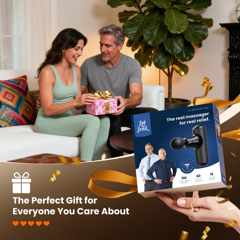 [Australia] - BOB AND BRAD Q2 Mini Massage Gun, Pocket-Sized Deep Tissue Massager Gun, Portable Percussion Muscle Massager Gun, Ultra Small & Quiet Muscle Massage Gun with Carry Case, Home Gym Travel, Black Q2 Mini (Black - Recovery Anywhere) 