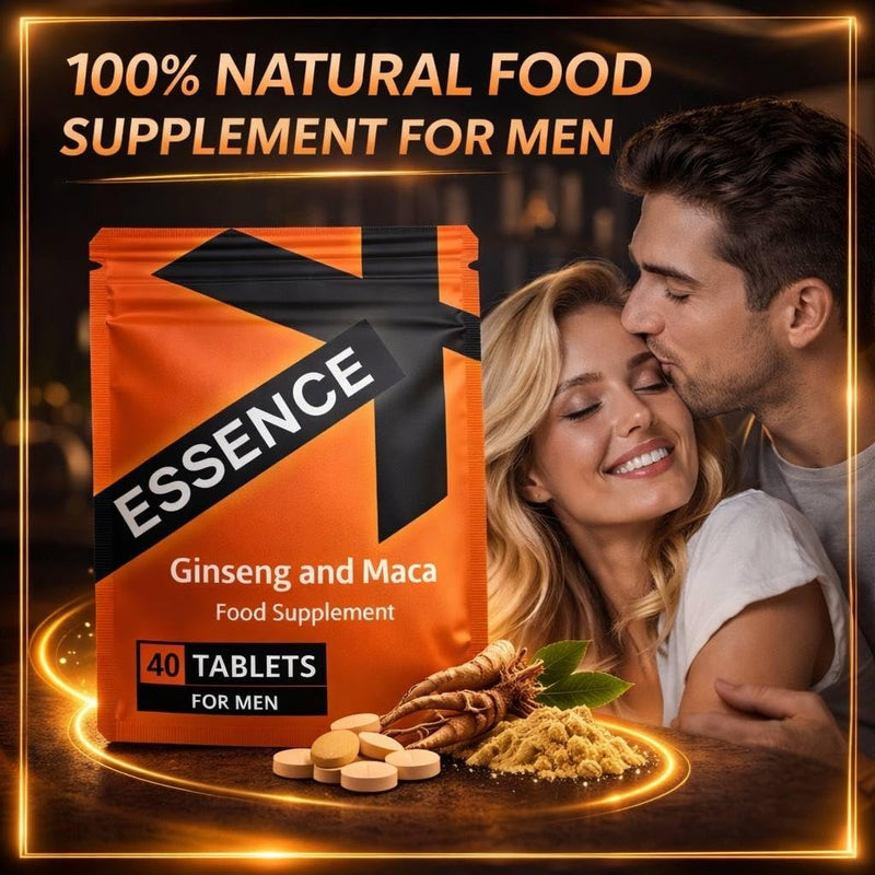 Ginseng Tablets Food Supplement for Men – 40 Tablets – Herbal Complex Formula – Energy & Vitality Support – Made in UK 1 count (Pack of 40)