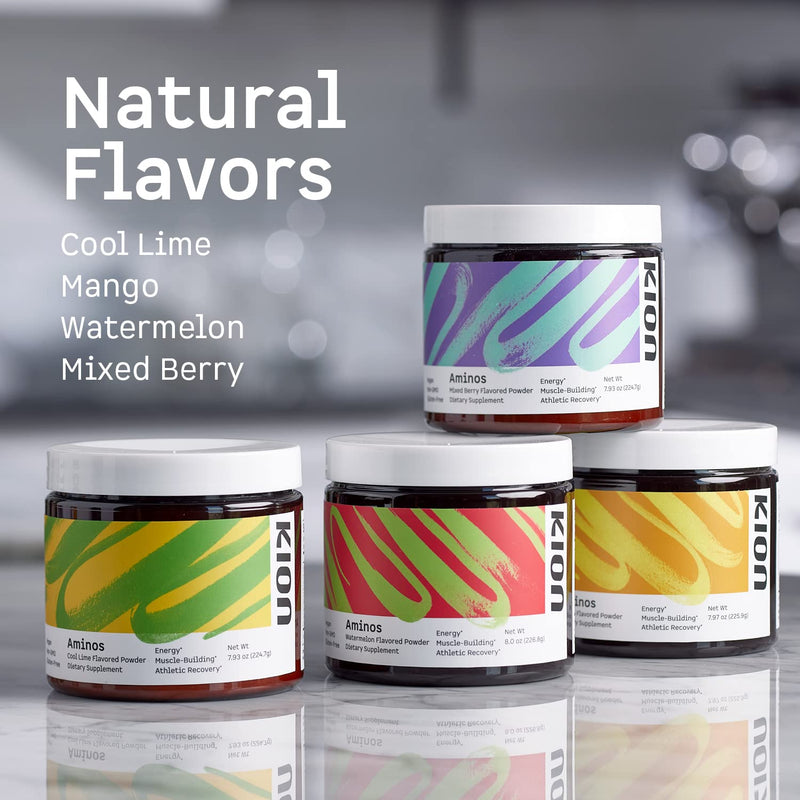 [Australia] - Kion Aminos - Essential Amino Acids Supplement, Essential Amino Acids Powder for Muscle Recovery, BCAA No Caffeine, Amino Acid Powder, Essential Amino Energy - 30 Servings, Mixed Berry 