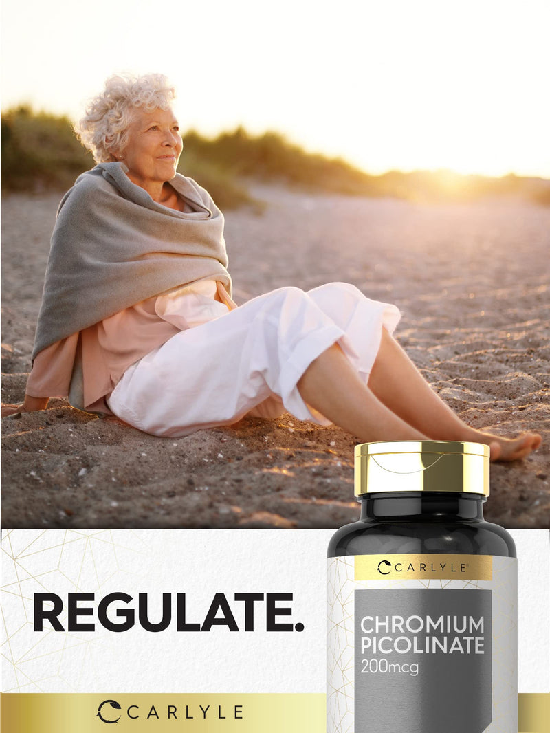 [Australia] - Carlyle Chromium Picolinate 200mcg | 250 Tablets | Vegetarian, Non-GMO, Gluten Free Supplement 