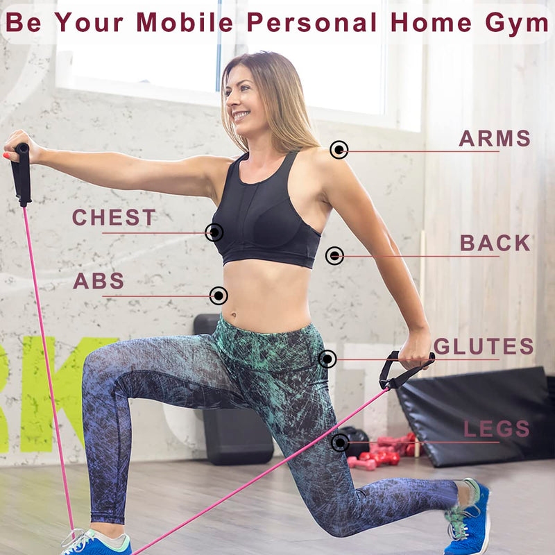 [Australia] - Resistance Bands with Handles, Single Resistance Bands, Exercise Bands with Handles, for Resistance Training, Physical Therapy, Home Workouts, Fitness, Pilates green-30lbs 