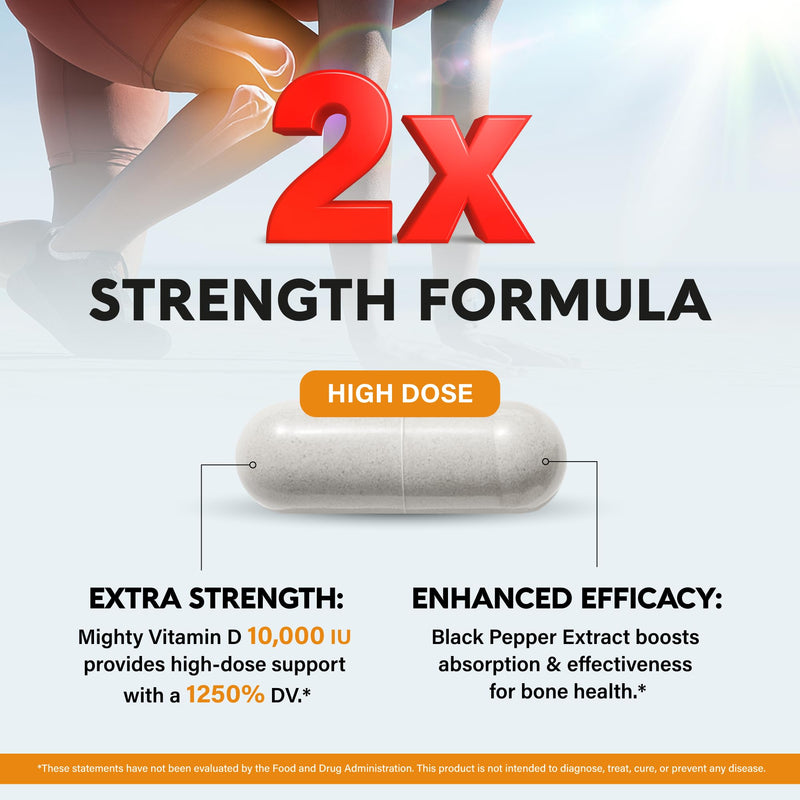 Vitamin D3 K2 - Vitamin D3 10000 iu & K2 as MK-7 120 mcg Complex - 120 Caps | D3 K2 + Magnesium, Zinc & Vitamin C & B12- Immune & Mood Support, Bone & Teeth Health - for Men & Women - Highly Bioavailable 120 Count (Pack of 1)