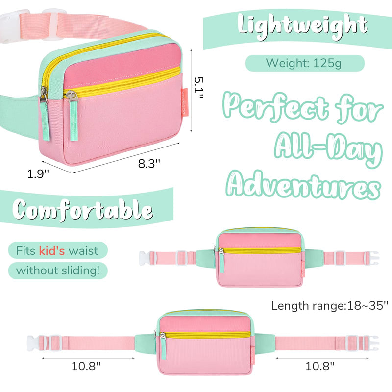 WOOMADA Travel Duffle Bag, Weekend Bag with Wet Pocket & Trolley Sleeve, Overnight Bag With Waist Pack, Fit for Sports Practice, Travel and Gifts(pink green)