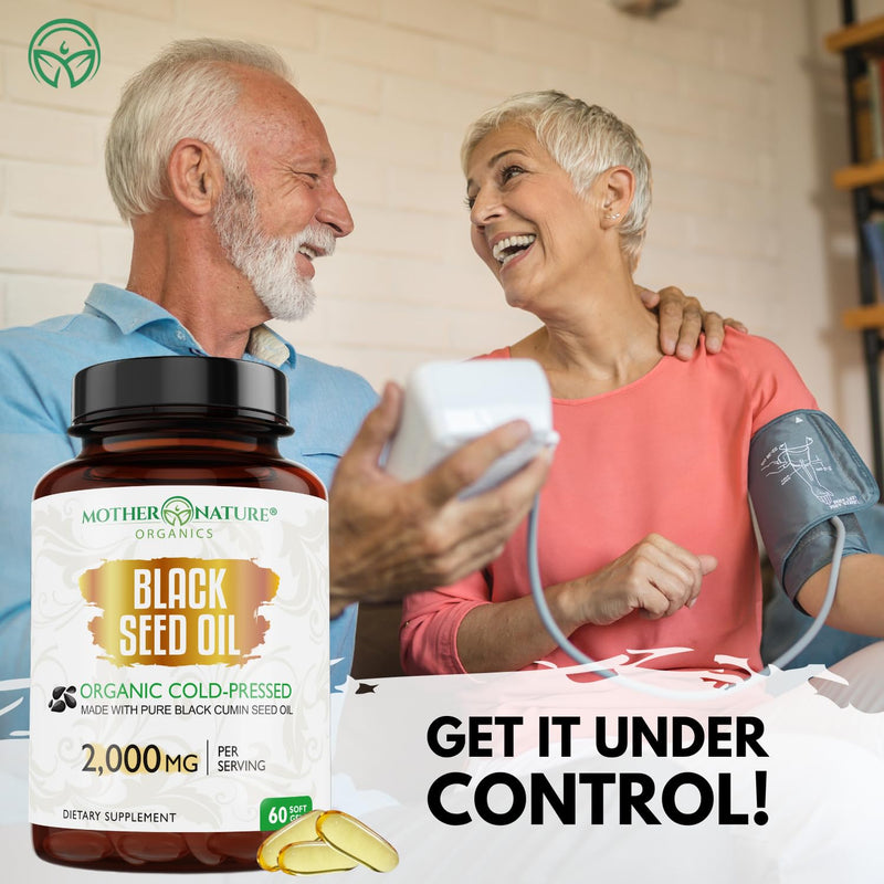 [Australia] - ORGANIC Black Seed Oil Capsules - 3 Month Supply - 180 Count (2000mg Per Serving) High Potency, Organic Cold Pressed Nigella Sativa Oil (Non-GMO) 180 Count (Pack of 1) 