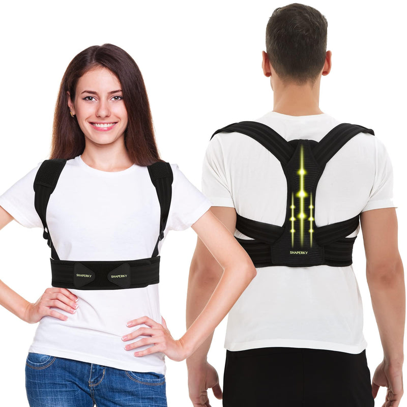 Posture Corrector for Women and Men, Adjustable Upper Back Brace for Posture Hunchback Support and Providing Pain Relief from Neck, Shoulder, and Upper Back (1, Small/Medium) 1