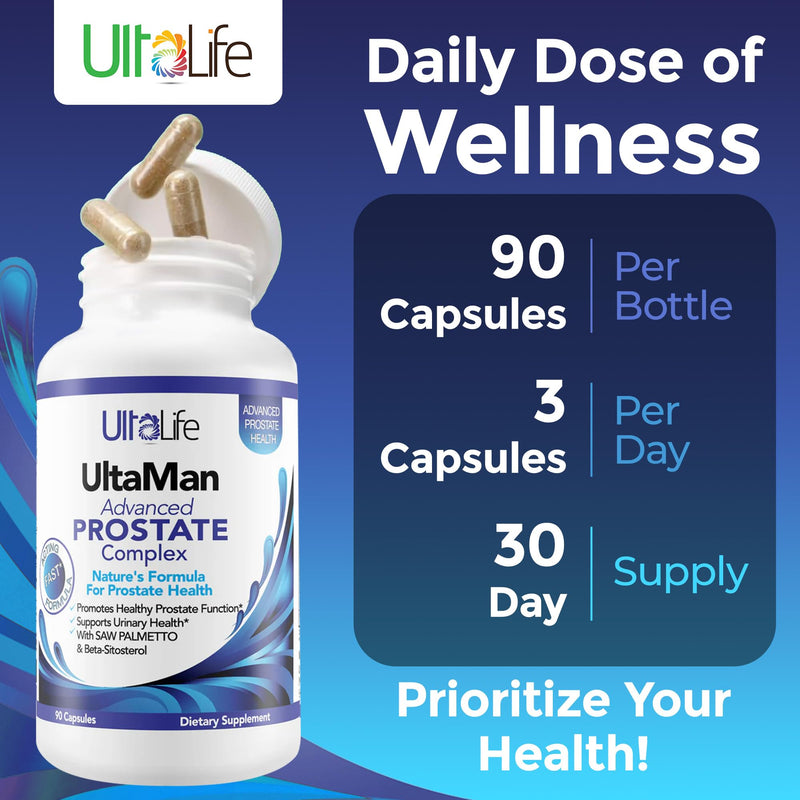 [Australia] - Advanced Saw Palmetto Prostate Supplement for Men w/Beta Sitosterol + #1 Rated Best Health Formula to Reduce Urge for Frequent Urination, DHT Blocker, Improve Sleep, Performance- 90 Capsules 
