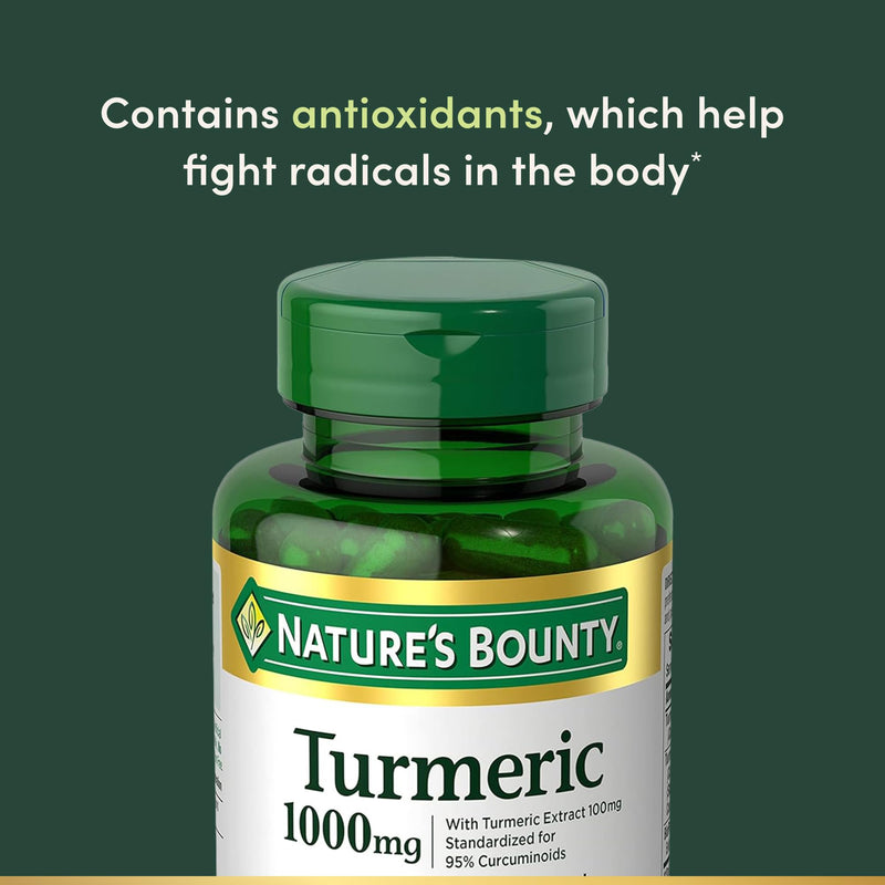 Nature's Bounty Turmeric with Black Pepper Extract, 60 Capsules 60 Count (Pack of 1)