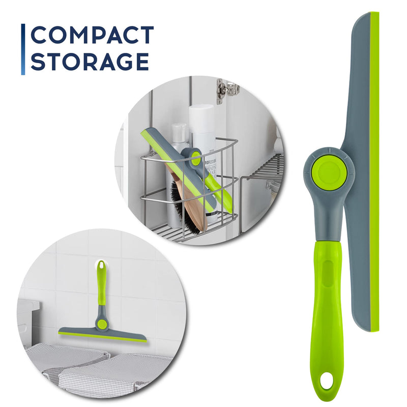 [Australia] - DSV Standard Shower Squeegee for Glass Doors, Squeegee for Window Cleaning, All Purpose Window Cleaner Tool for Car Squeegee,Windshield | Mini Window Squeegee for Home | 10" Blade and 8.3" Long Handle Handheld Squeegee 