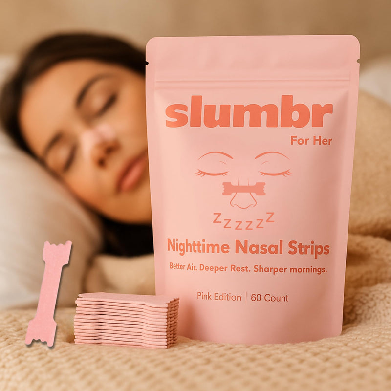 [Australia] - Slumbr Nasal Strips (60 Count) ‚Äì Extra-Strength Grid Adhesive ‚Äì Built for Nighttime Comfort, Clear Breathing & Consistent Sleep Routines (for Her - Pink) For Her (Pink) 