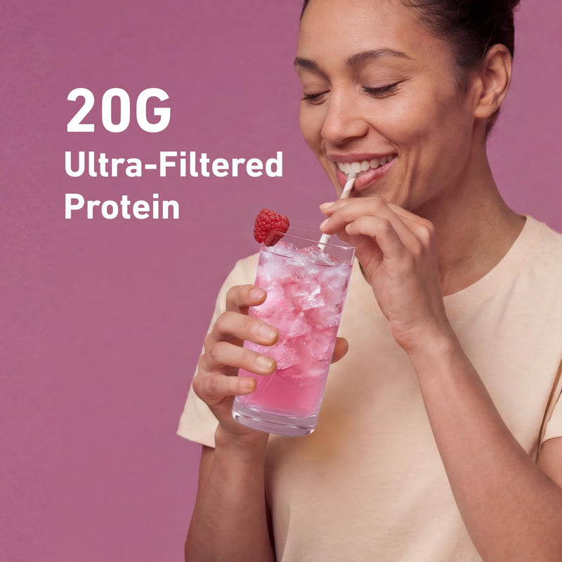 Isopure Clear Whey Isolate Protein Powder, Lactose Free, Gluten Free, Naturally Flavored, Mixed Berry, 20g Protein Per Serving, 14.1 Oz, 16 Servings (Packaging May Vary) Clear Protein Powder 16 Servings (Pack of 1)