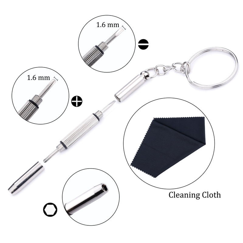 [Australia] - JANYUN Upgrade Version Eyeglass Repair Kit,1500 Pcs More Complete Glasses Screws Kit and Nose Pads with 6 Pcs Screwdrivers and 3 Pcs Tools for Glasses, Eyeglasses and Sunglasses Repair Clear 