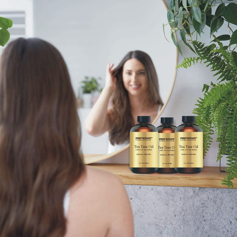 [Australia] - First Botany, 100% Pure Australian Tea Tree Essential Oil with high conc. of Terpinen - A Known Solution to Help in Fighting Acne, Toenail Issues, Dandruff. (1 fl oz) 1 Fl Oz (Pack of 1) 