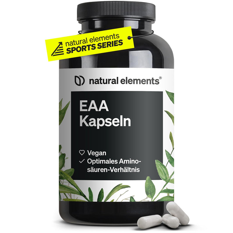 [Australia] - High-dose EAA capsules - 300 capsules - 8 essential amino acids - vegan, without unnecessary additives - produced in Germany & laboratory tested 