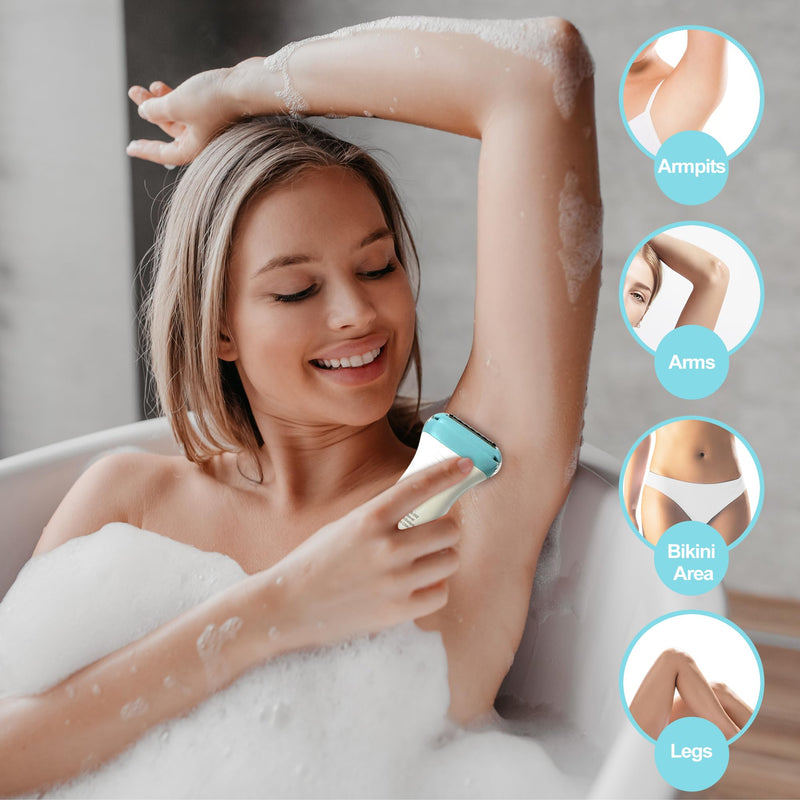 Electric Razor for Women,Lady Shaver for Pubic Hair,Women's Wet & Dry Electric Shaver for Leg,Cordless Bikini Trimmer,Body Hair Removal for Underarms,Green/i7tr