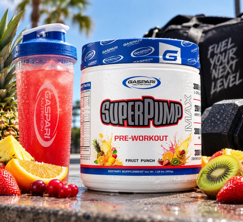 Gaspari Nutrition SuperPump MAX, The Ultimate Pre Workout Powder, Sustained Energy Preworkout, Nitric Oxide Booster, Muscle Growth, Recovery & Replenishes Electrolytes (30 Servings, Fruit Punch)