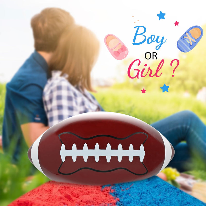 ZZPAKUE Gender Reveal Football Gender Reveal Kit Football with Powder Blue and Pink Boy or Girl Exploding Ball for Gender Reveal Games Baby Shower Party Supplies