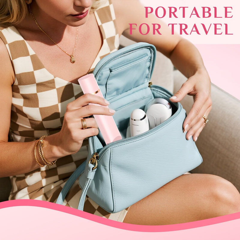 [Australia] - 2025 New 2-in-1 Electric Bikini Trimmer for Women - Dual Head Electric Razor,Waterproof Painless Bikini Shaver, Pubic Hair Trimmer for Private Area & Body Hair, Pink 