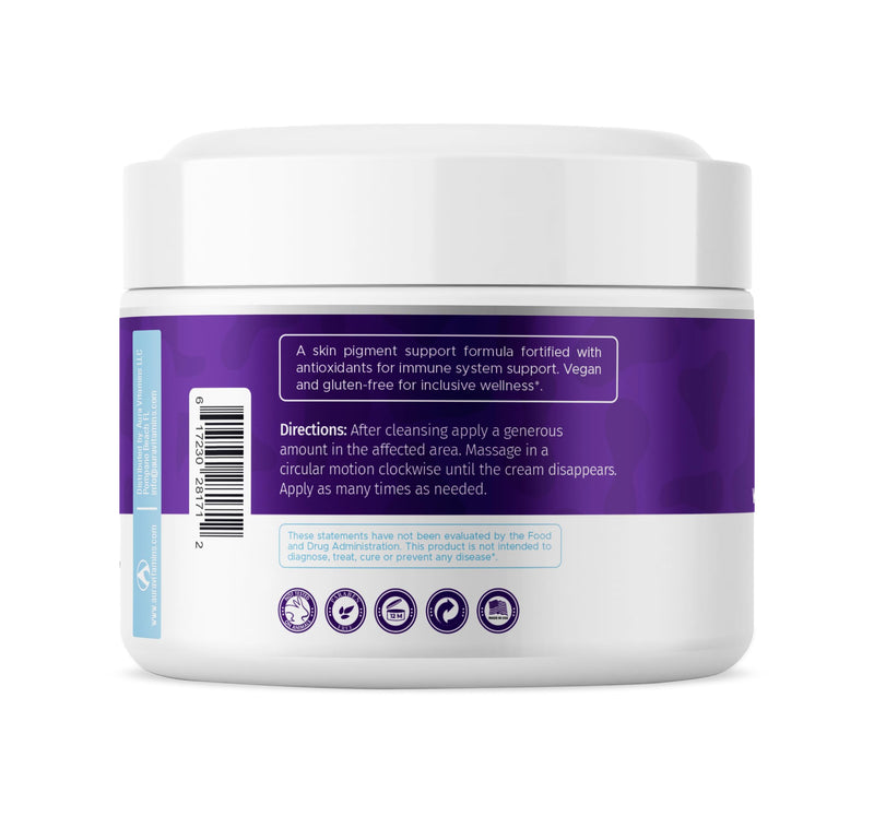 Vitiligo Cream for White Spots (8oz) - Repigmenting Cream with Polypodium Leucotomos and Melanocyte Support - Promotes Even Pigmentation by Aura Dermacare 4 Ounce (Pack of 2)