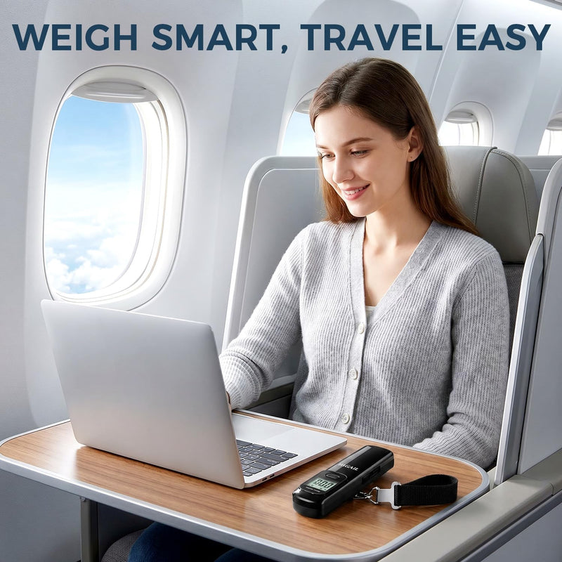 BAGAIL 9 Set Packing Cubes and Battery-Free Luggage Scale