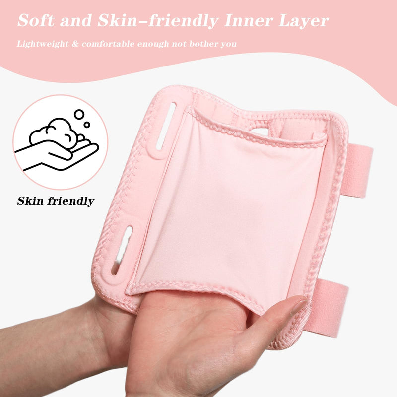 NuCamper Carpal Tunnel Wrist Brace Night Support for Men & Women, Adjustable Wrist Splint with 3 Straps and Metal Splint Stabilizer, Hand Brace for Pain Relief, Tendinitis - Right & Left Hands, S/M Pink-Right & Left