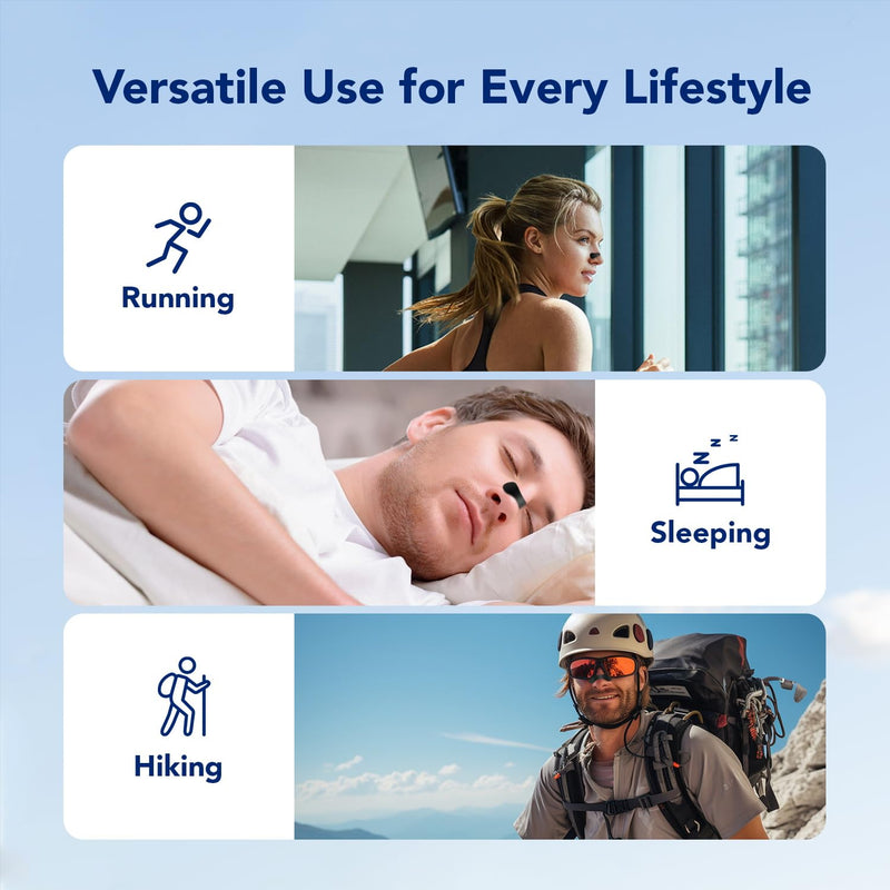 [Australia] - Nasal Strips for Snoring ‚Äì Extra Strength Nose Strips for Breathing Day and Night Use with Strong Adhesion ‚Äì Stops Snoring, Improves Sleep and Workout Performance ‚Äì Comfortable for Men & Women ‚Äì 60ct Blue 