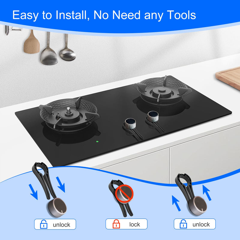 [Australia] - 5Pcs ÔªøFFyeiiy Gas Stove Knob Locks, Oven Knob Covers for Child, Dementia PatientsÔºåChild Proof Stove Knob Covers, Gas Oven Knobs Kids Safety Lock 