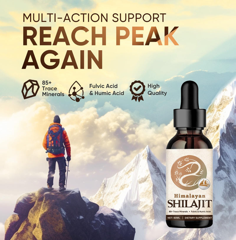 [Australia] - Shilajit Original Drops | Natural Himalayan Shilajit | Enriched with 60% fulvic acid, 85+ minerals, vegan | Easily absorbable | 60ml 60ml (pack of 1) 