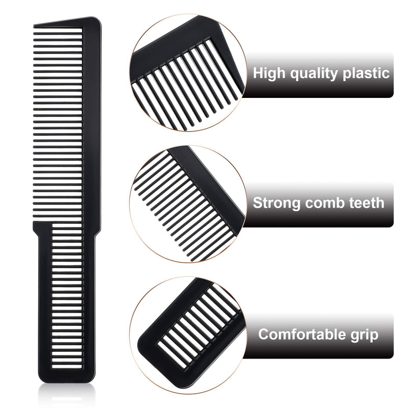 Patelai 10 Pieces Hair Cutting Comb Fine Tooth Styling Barber Styling Hair Clipper Cutting Comb for Home Salon Barber(Black, White, Pink) Black, White, Pink
