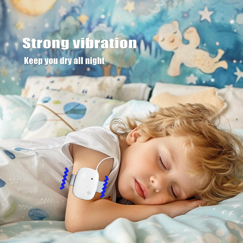 [Australia] - Bed Wetting Alarm for Boys Girls, Pee Alarm with Strong Vibration, Potty Training Alarm for Kids, White 