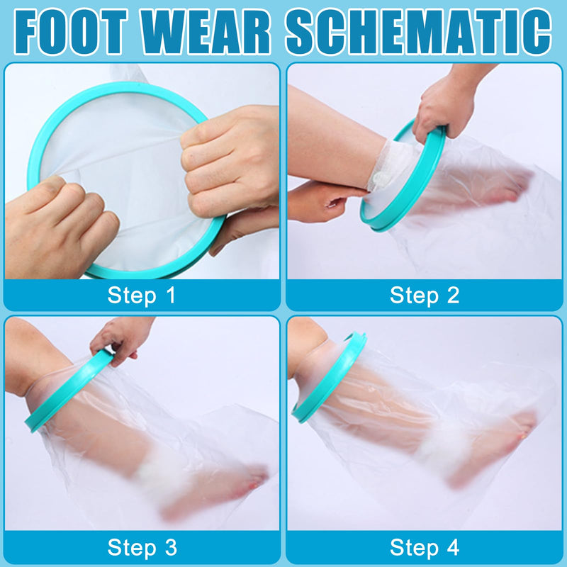 [Australia] - GBKDQQ Plaster protection foot for showering, reusable shower protection, waterproof plaster protection foot for showering, bandage protection for wounds and bandages dry while bathing 