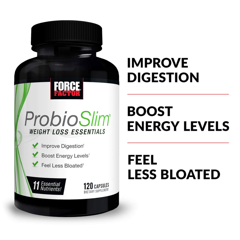 Force Factor ProbioSlim Apple Cider Vinegar Gummies with LactoSpore Probiotics, 120 Count & ProbioSlim Weight Loss Essentials Daily Digestive Health Probiotic, 120 Capsules