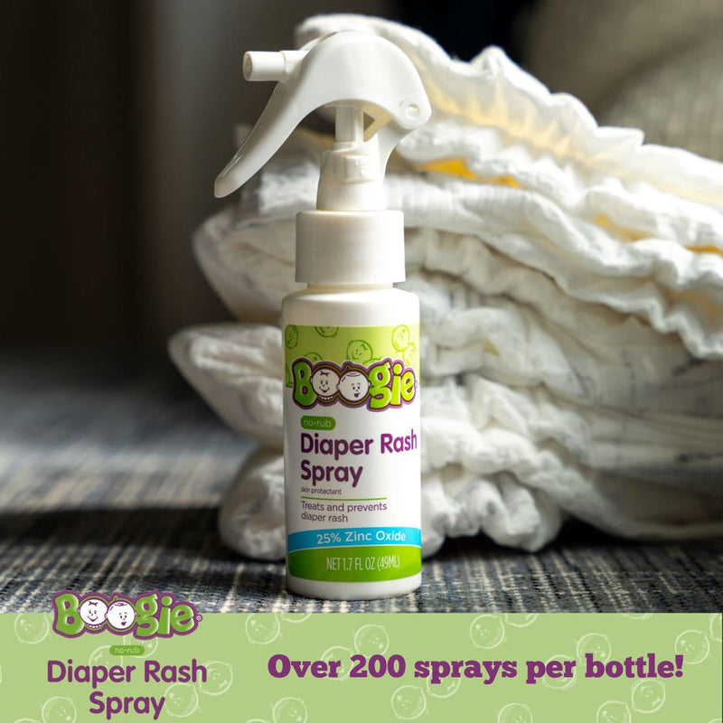 [Australia] - Diaper Rash Cream Spray by Boogie Bottoms, Travel Friendly No-Rub Touch Free Application for Sensitive Skin, from The Maker of Boogie Wipes, Over 200 Sprays per Bottle, 1.7 oz 