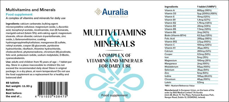 Bariatric Multivitamin Iron Calcium B12 & Minerals 1 PER Day for Gastric Sleeve Bypass Surgery Supplements 60 Tablets Each (2-Month Supply)