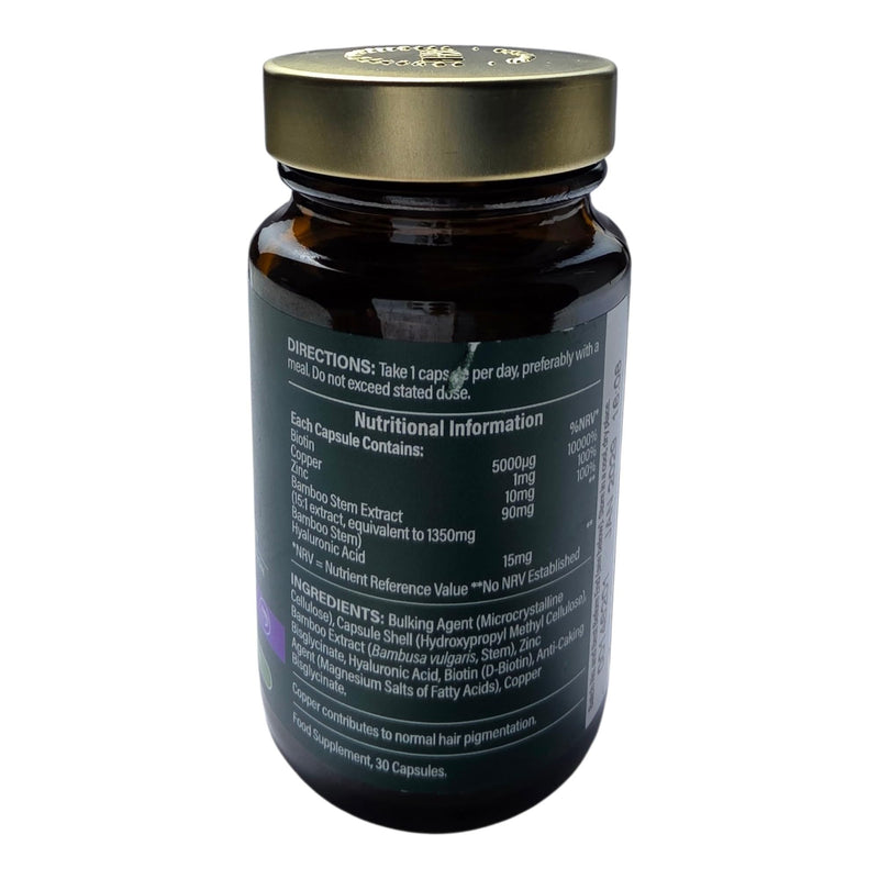 Holland & Barrett Max Strength Biotin Hair Complex 5000µg – with Copper, Zinc & Hyaluronic Acid – Hair Growth & Pigmentation Support – Vegan – 30 Capsules, 1 Month Supply