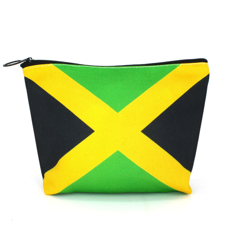 Canvas Makeup Bag Travel Toiletry Bag Makeup Bag for Women Girls Jamaica Flag Reggae(Jamaican-20PCS) JA-20