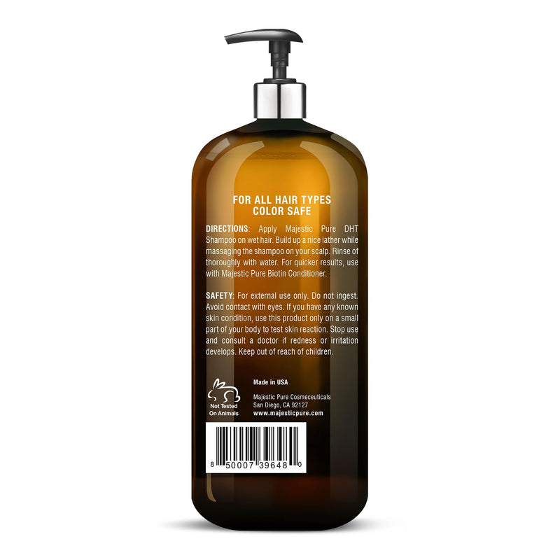 Majestic Pure Biotin Volumizing Shampoo - 16 Fl Oz | Ideal for Hair Loss - with DHT-3 Blocker - Hydrating & Nourishing - Sulfate Free, for Men & Women - Thin Hair Shampoo