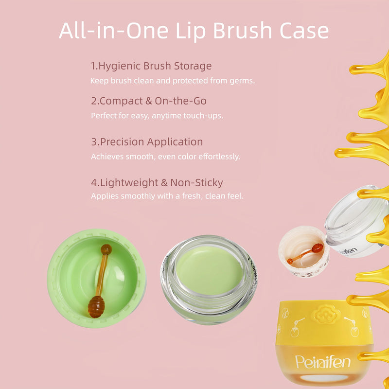 4PCS Bee Lip Balm Honey & Vitamin E Pot Moisturizing Sleep Lip Mask | Overnight Lip Mask with Sticks, Reduce Lip Lines, Prevention Dry and Cracked Scrubs, Bulk Gifts for Women Honey, Strawberry, Watermelon, Apple