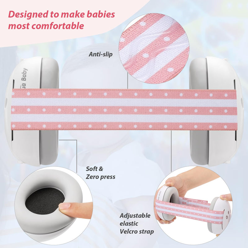 [Australia] - Baby Ear Protection, Noise Cancelling Headphones for Babies and Toddlers Up to 36 Months Pink 