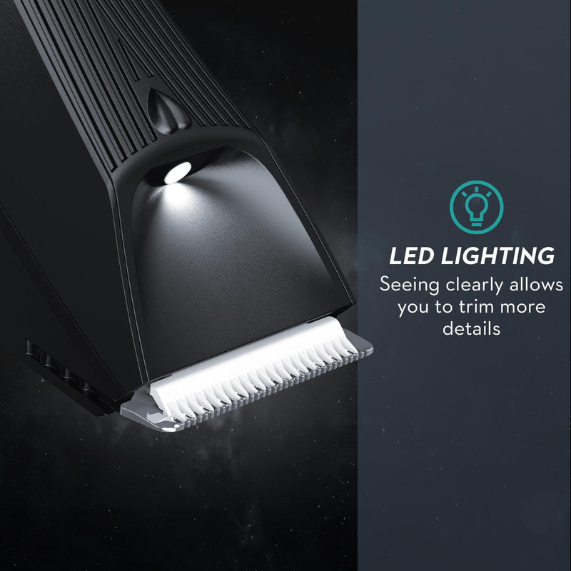 [Australia] - Intimate razor for men, Kibiy electric body razor for men with replaceable anti-cut ceramic blade, professional IPX7 waterproof body hair trimmer with LED light, display and standing charging station... Black Body with two blades 