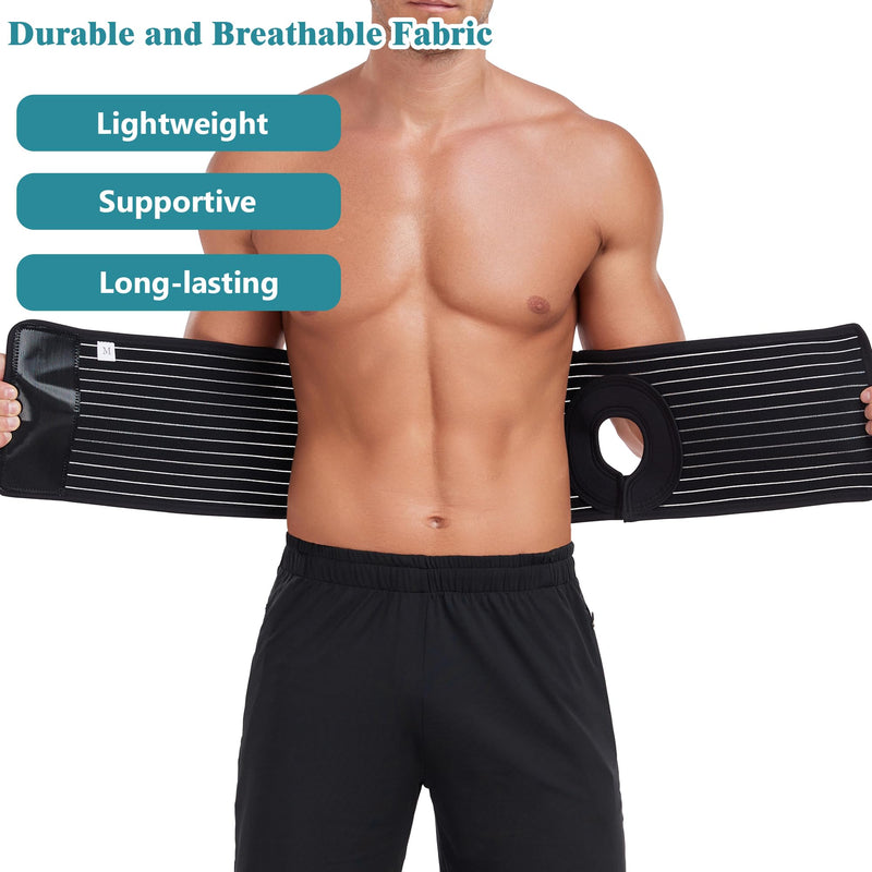 [Australia] - Adjustable Ostomy Belt for Men Women, Stoma Support Belt Covers with Hole/Opening for Ostomy Colostomy Ileostomy Urostomy Bag Holder, Abdominal Ostomy Hernia Binder Supplies After Surgery Medium 