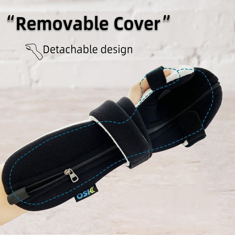 OSK Soft Functional Resting Hand Splint with Finger Separator,Stroke Hand Brace By Restorative Medical,Wrist Brace For Carpal Tunnel,Immobilizer Muscle Atrophy Rehabilitation for Hand,Wrist&Finger(Left,Small) (Left,Small)