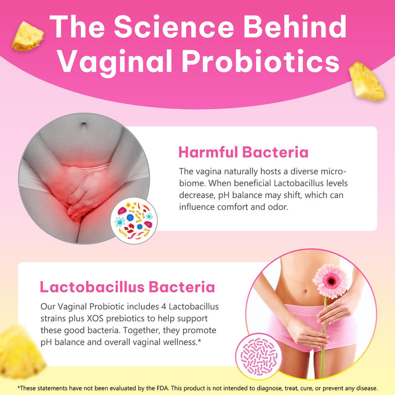Vaginal Probiotics Gummies for Women - Premium Feminine Balance Gummies for PH Balance, Digestive Health, Vaginal & Immune Support, Womens Probiotic Gummy for Feminine Health - 60 Gummies 60 count (Pack of 1)