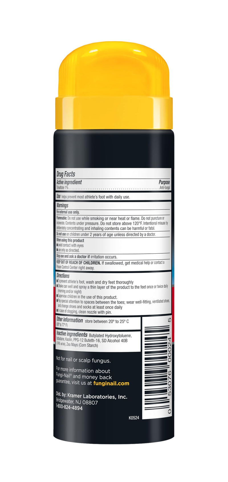 Fungi-Nail Everyday Anti-Fungal Powder Spray, 4.6oz | Stops Foot Fungus, Athletes Foot Spray, Absorbs Wetness for Odor Control, Talc-free 4.6 Ounce (Pack of 1)