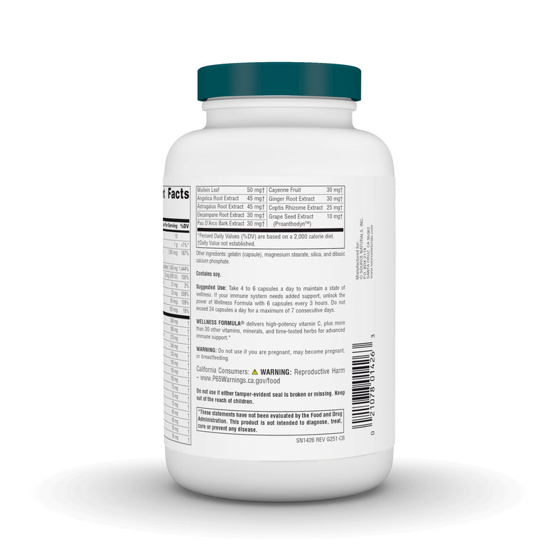 Source Naturals Wellness Formula, Advanced Immune Support - 240 Capsules | Bio-Aligned Vitamins & Herbal Defense with Vitamin C Plus 30 other Vitamins, Minerals & Herbs for Immune System Support Unflavored 240 Count (Pack of 1)