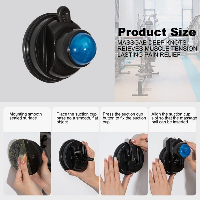 [Australia] - FILFEEL Massage Ball, Mountable Muscle Massage Roller, 360 Degrees Rotation Massager and Tool for Sore Muscle Knots, Deep Tissue, Stiffness, Joint Pain, Stress Relief 