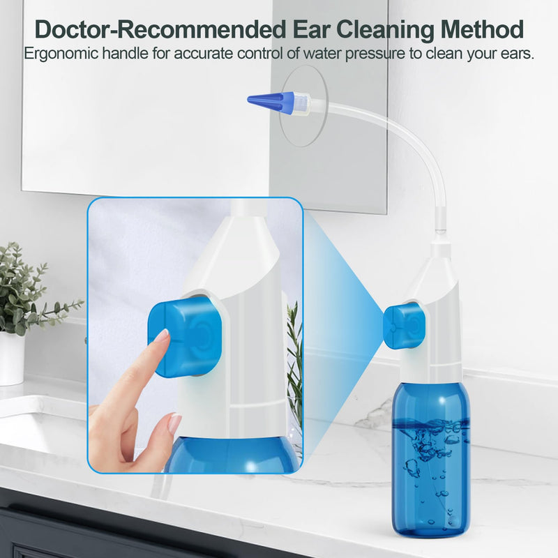 [Australia] - Ear Wax Removal Kit, Ear Cleaning Kits Manual Safe Ear Irrigation Flushing System, Effective Ear Cleaner Earwax Removal Kit, Ear Wax Removal Tool with Ear Basin and 10 Ear Tips 