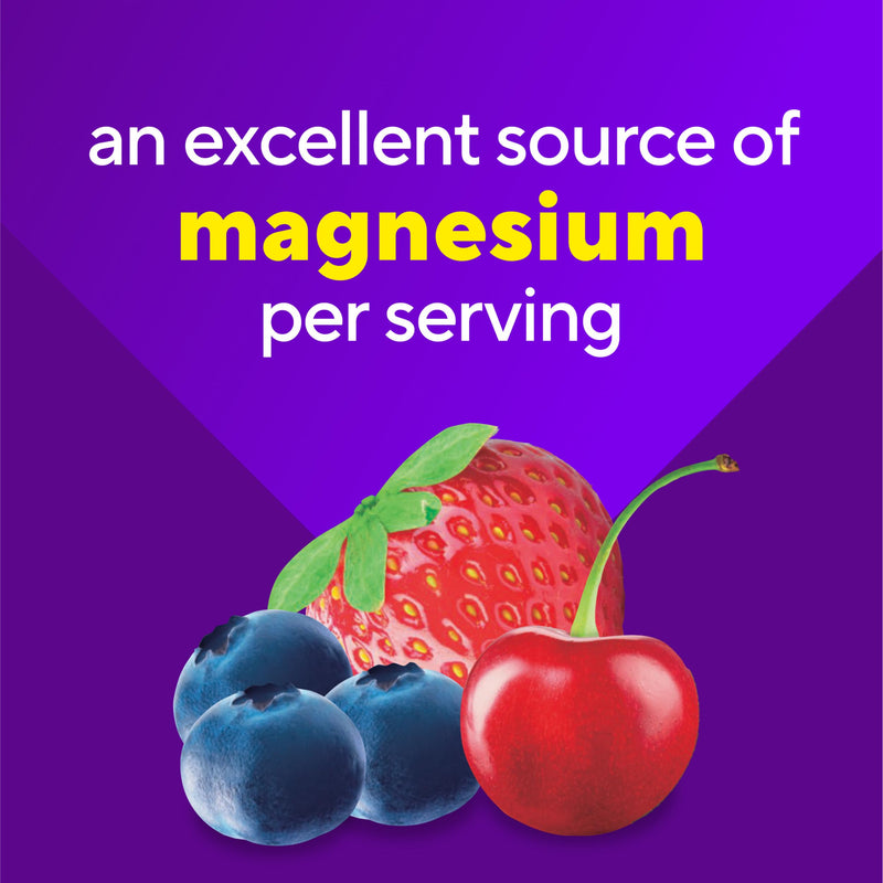 Vitafusion Magnesium Glycinate Gummies | 100mg | 60 Adult Gummy Vitamins | for Women and Men | Cherry Berry Flavor | Gluten-Free Supplement 60 Count (Pack of 1)